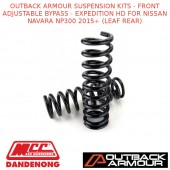 OUTBACK ARMOUR SUSPENSION KIT FRONT ADJ BYPASS EXPD HD NAVARA NP300 LEAF REAR